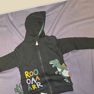 JoJo Maman Bebe Black Dinosaur Hoodie